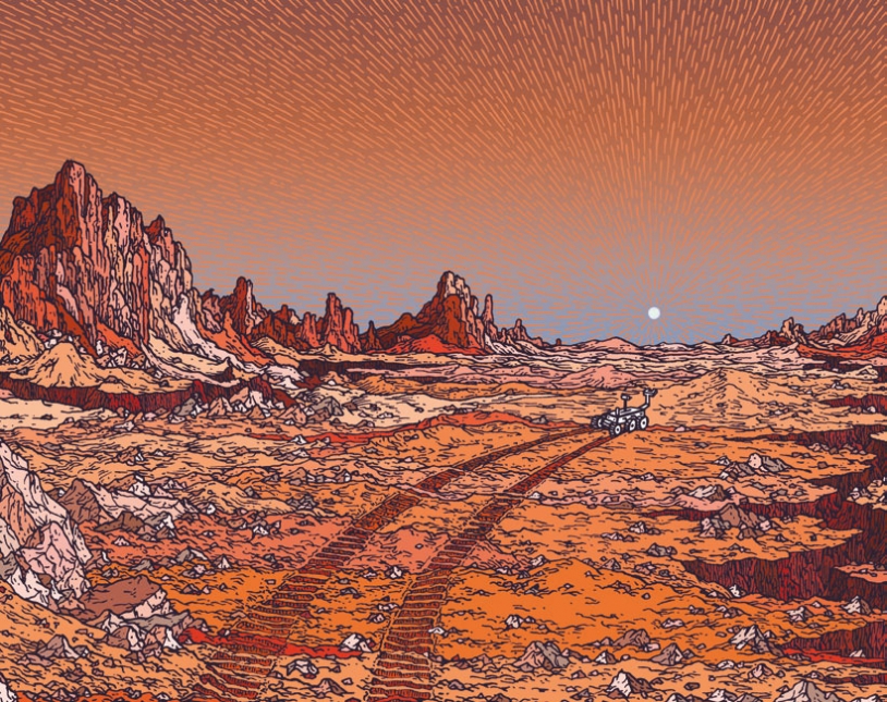 Carnet de voyage destination Mars - visuel de couverture
